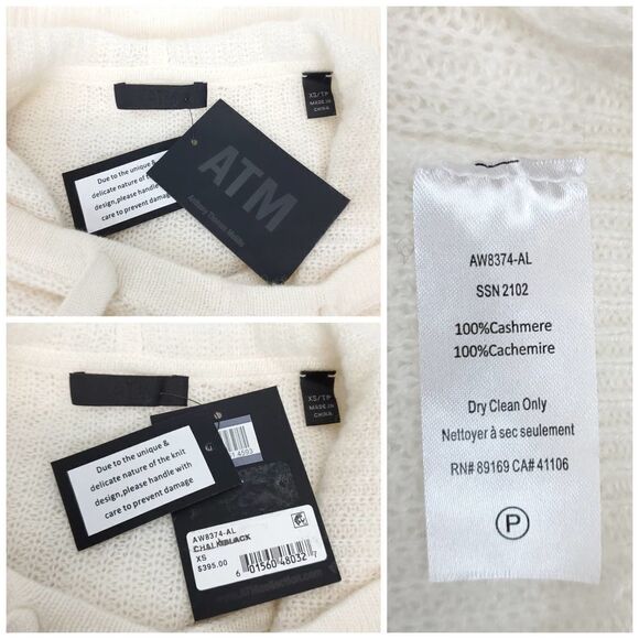 ATM 100% Cashmere Sweater NWT Anthony Thomas Melillo - Picture 9 of 9